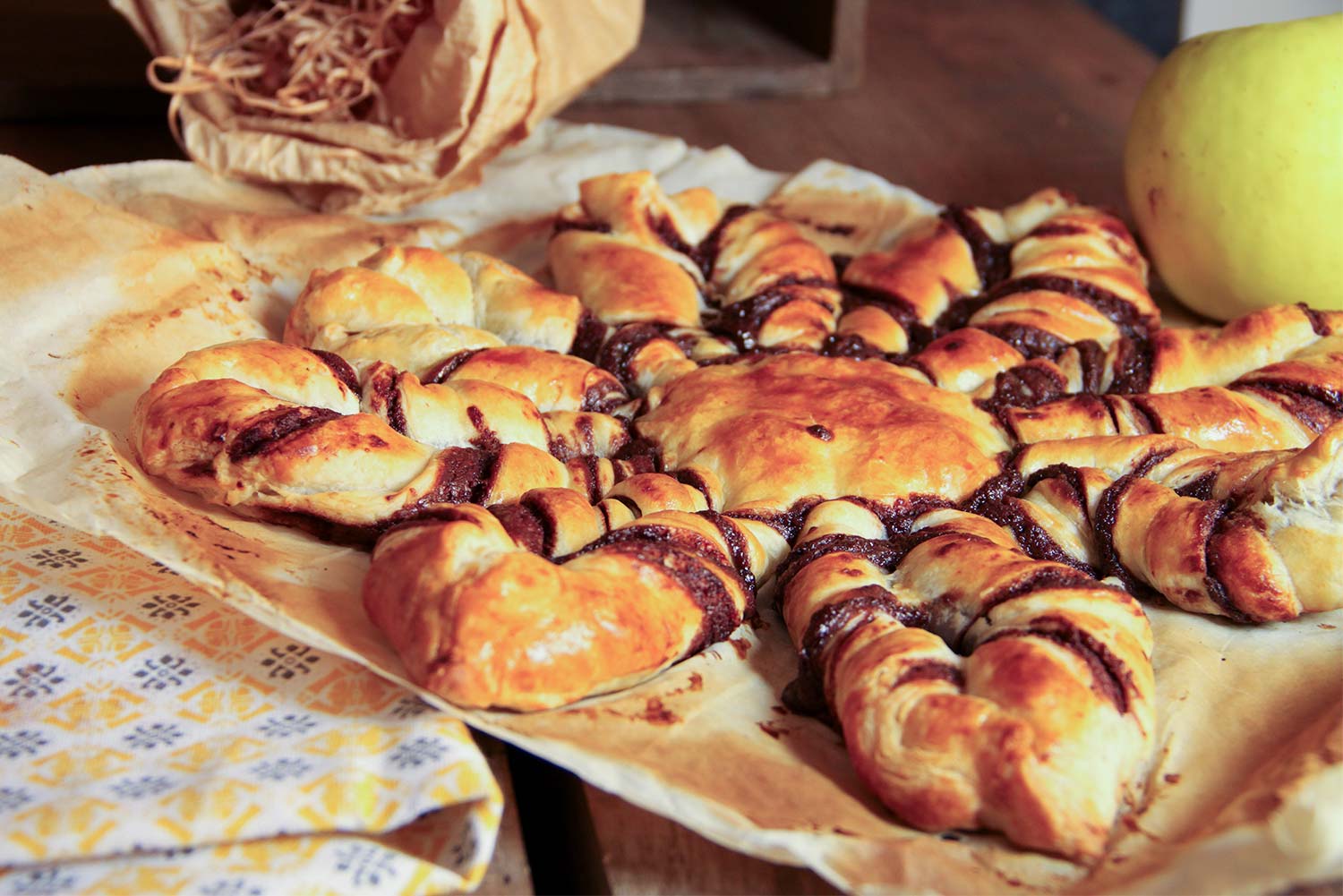 Recette étoile feuilletée au chocolat
