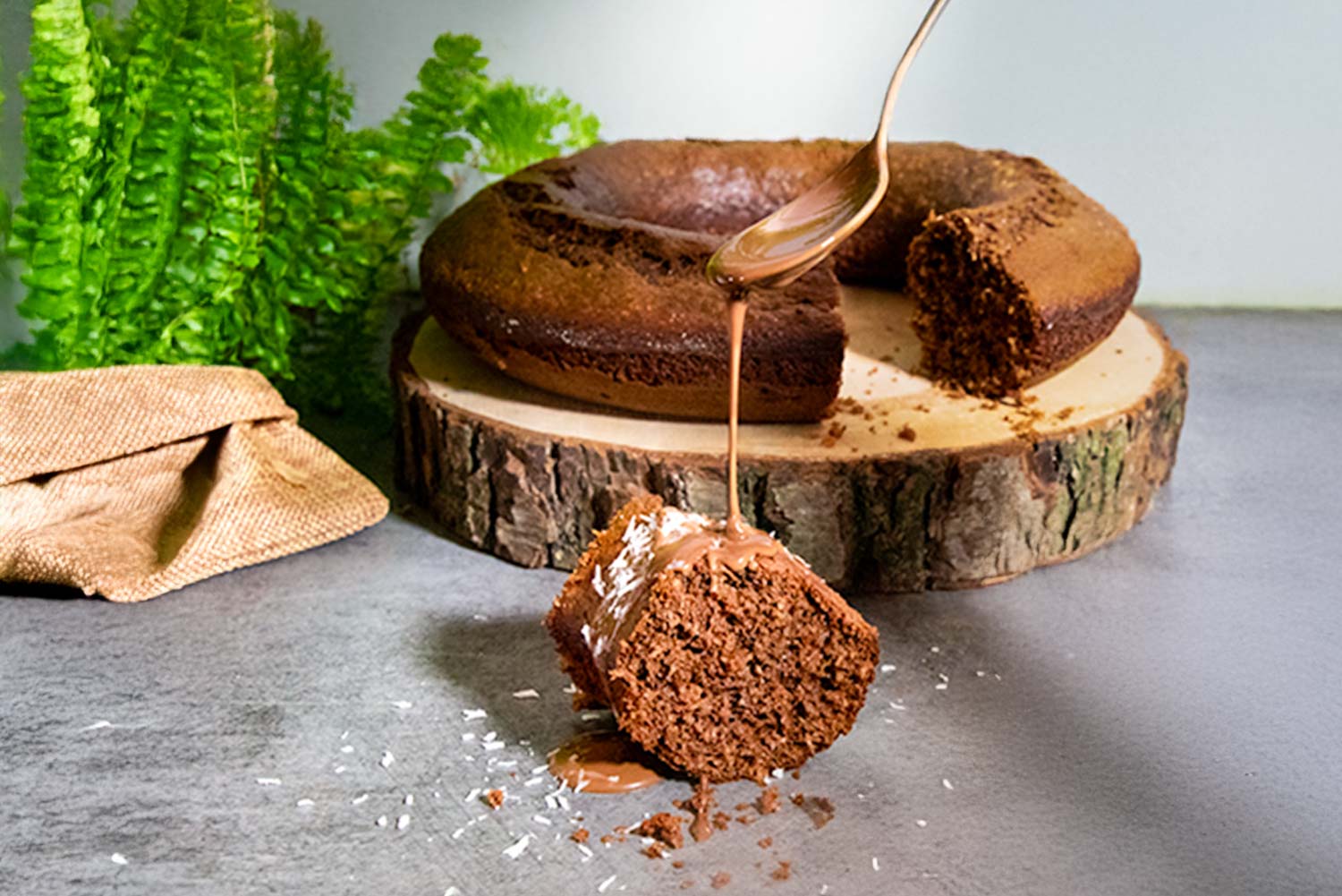 Recette extra-moelleux au chocolat au lait, à la banane et à la noix de coco