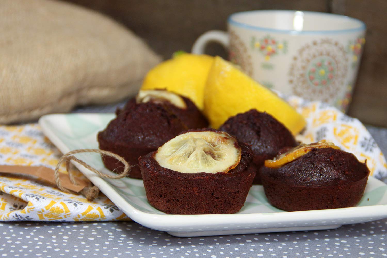 Recette de financiers au cacao et au citron
