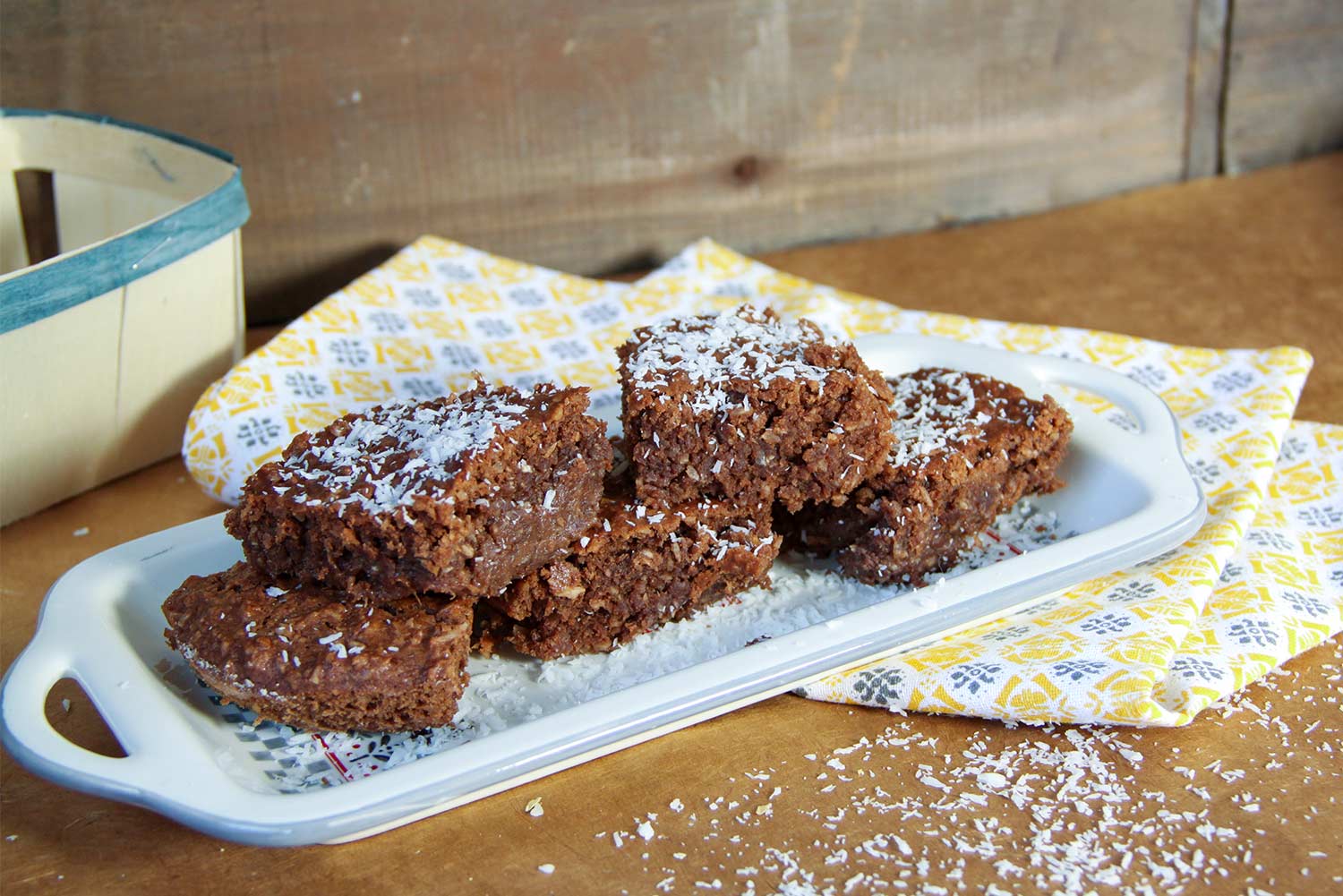 Recette de fondant au chocolat au lait, à la banane et à la noix de coco