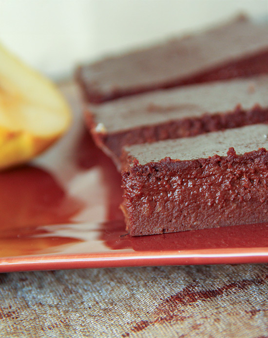 Recette de fondant au chocolat et aux poires