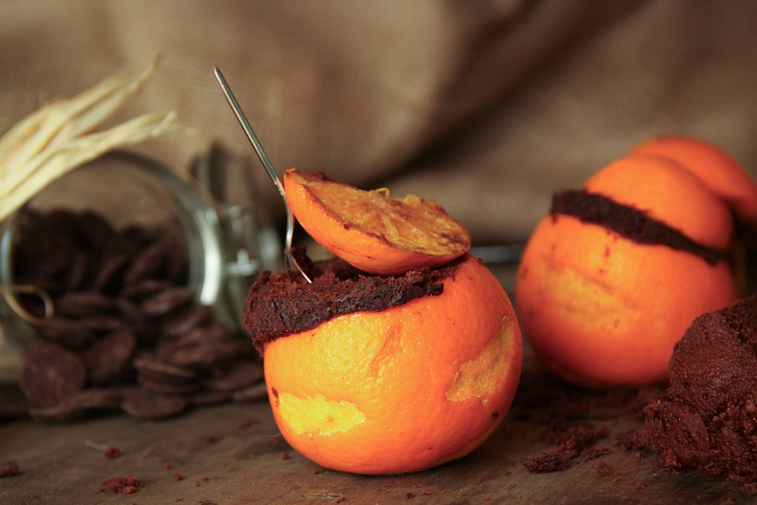 Recette de moelleux au chocolat cuit dans une orange