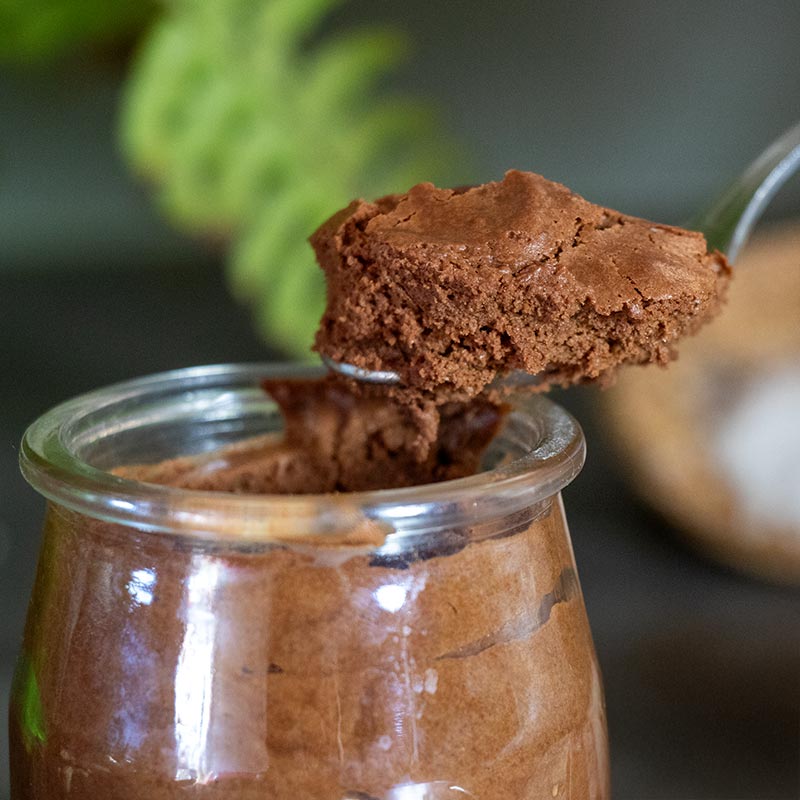 Recette de mousse au chocolat noir et au beurre de cacahuètes