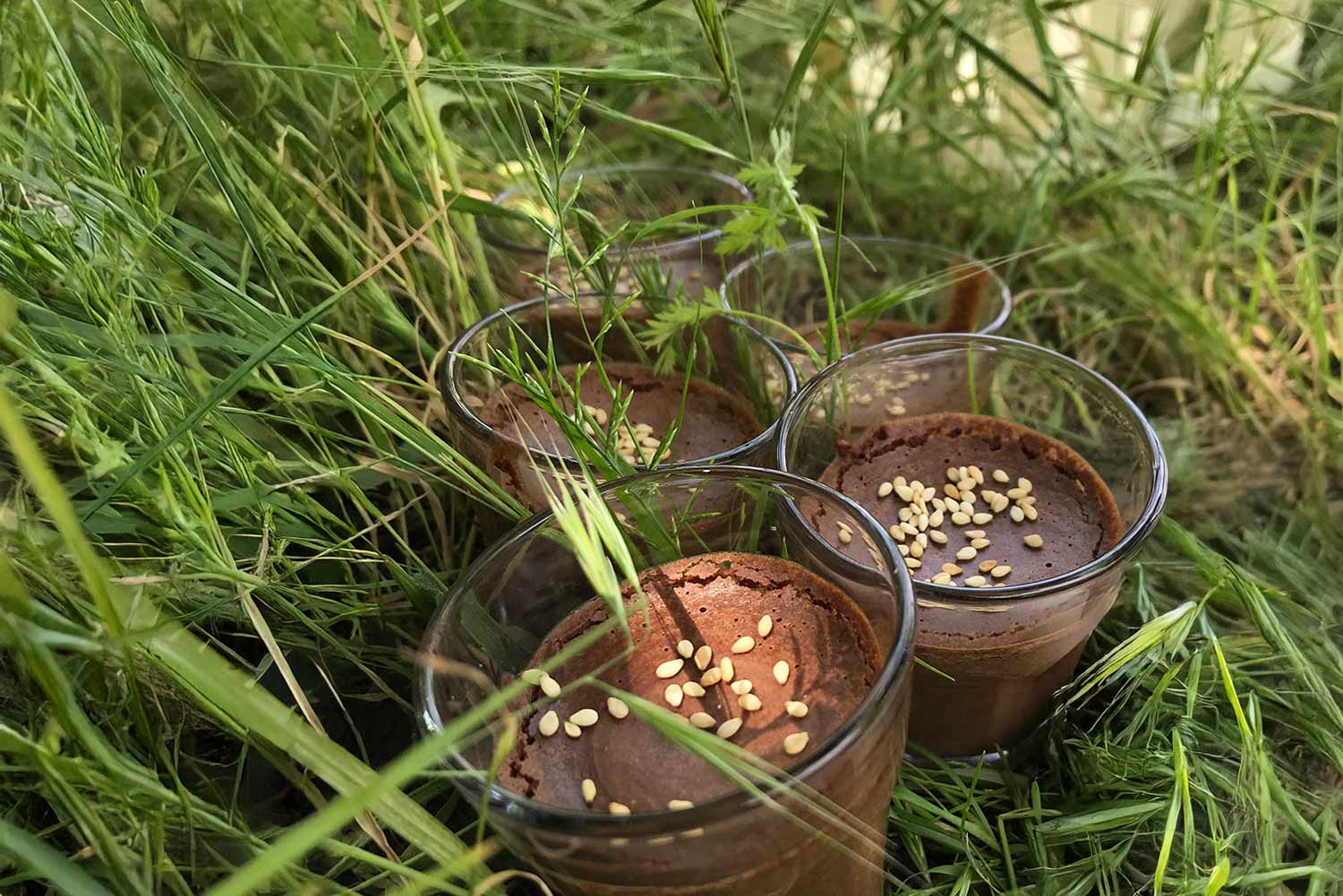 Mousse au chocolat vegan au sésame