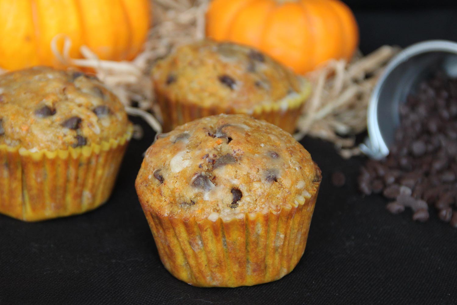 Recette de muffins à la carotte, orange et aux pépites de chocolat noir