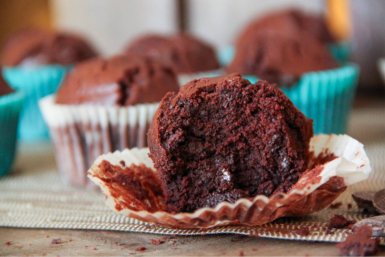Recette de muffins au chocolat et au cacao