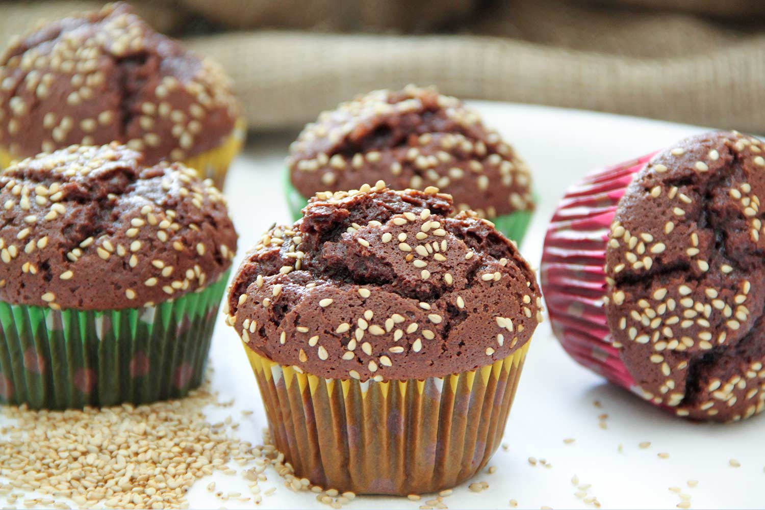 Recette de muffins au chocolat et au sésame