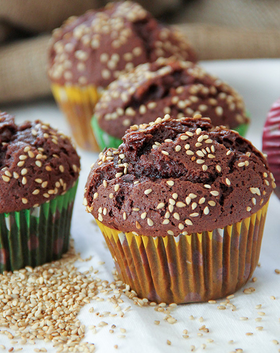 Recette de muffins au chocolat et au sésame