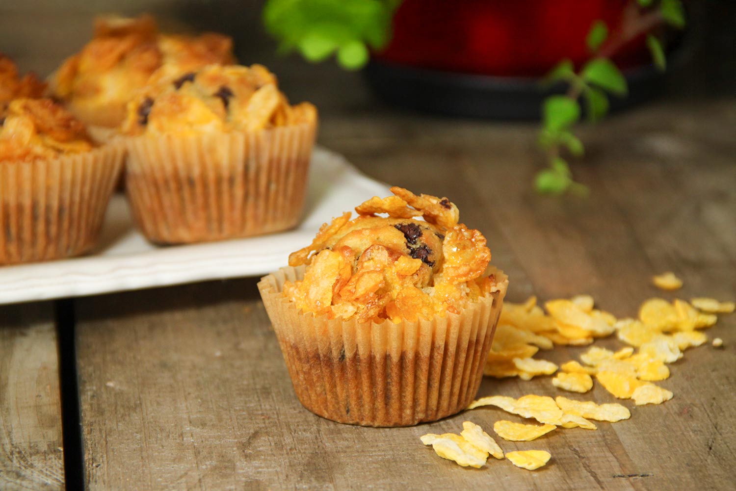 Recette de muffins aux cornflakes et aux pépites de chocolat
