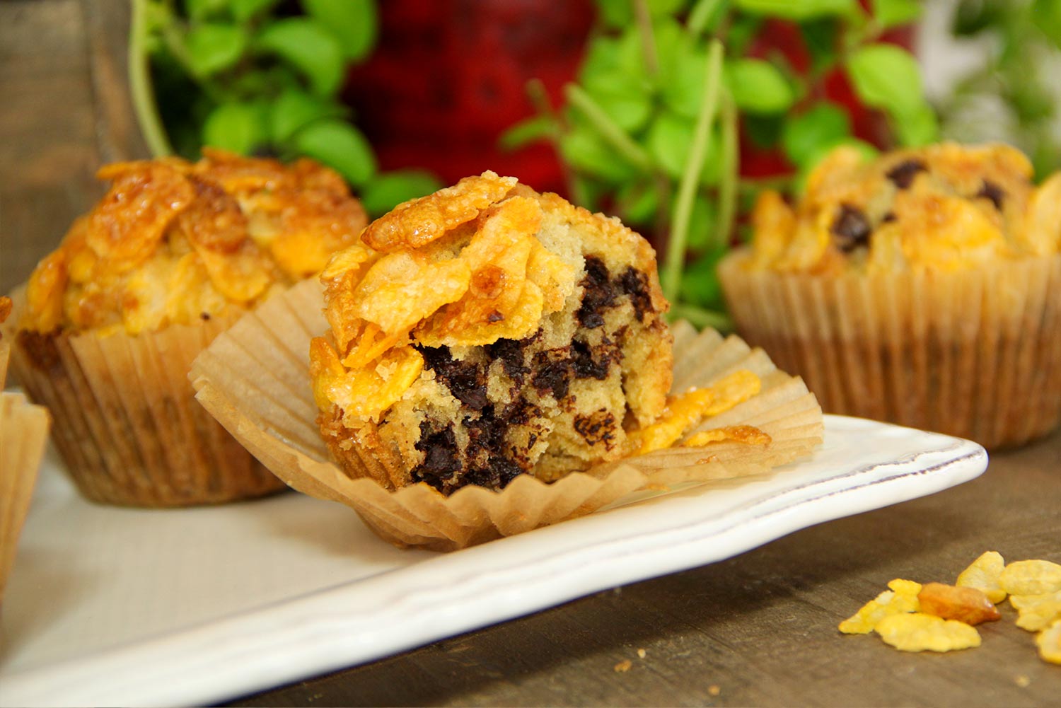 Recette de muffins aux cornflakes et aux pépites de chocolat
