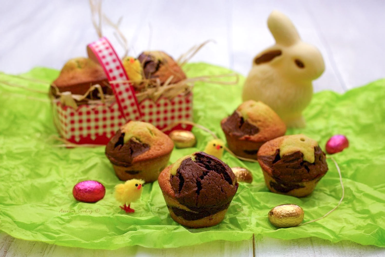 Recette de muffins marbré au chocolat et à la pistache