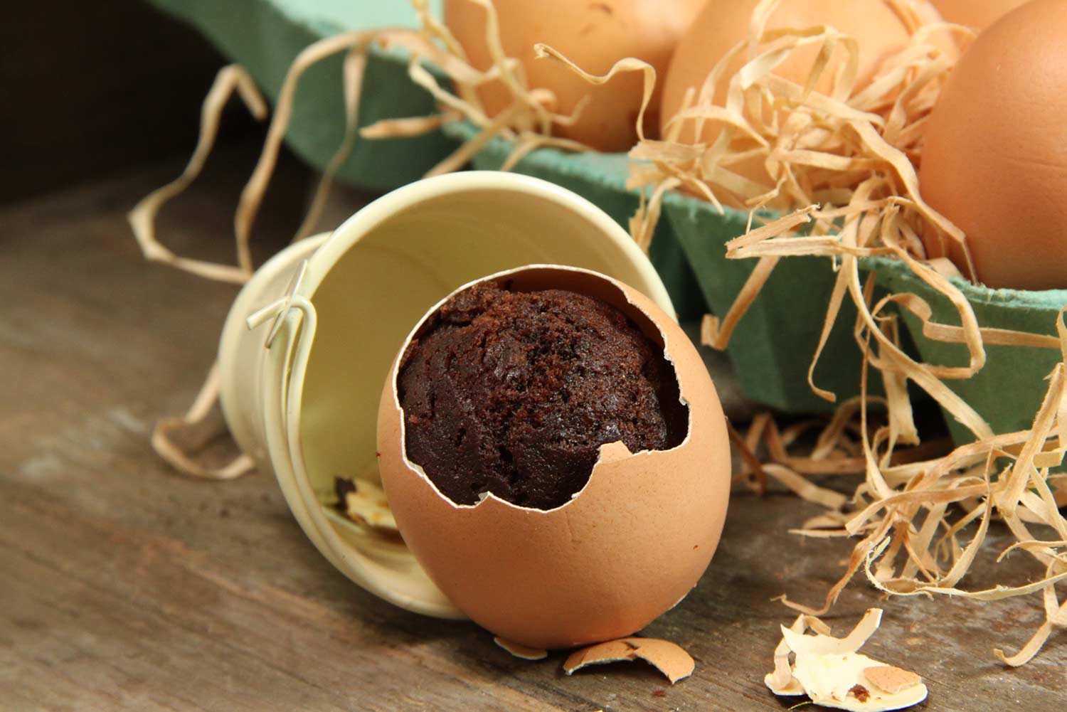 Recette d'œuf de pâques surprise moelleux au chocolat