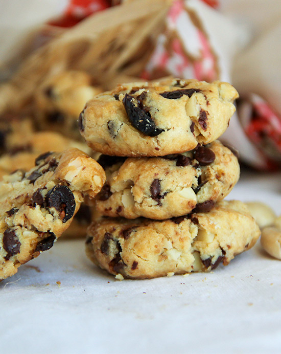 Recette de sablés aux pépites de chocolat, amandes et cranberries