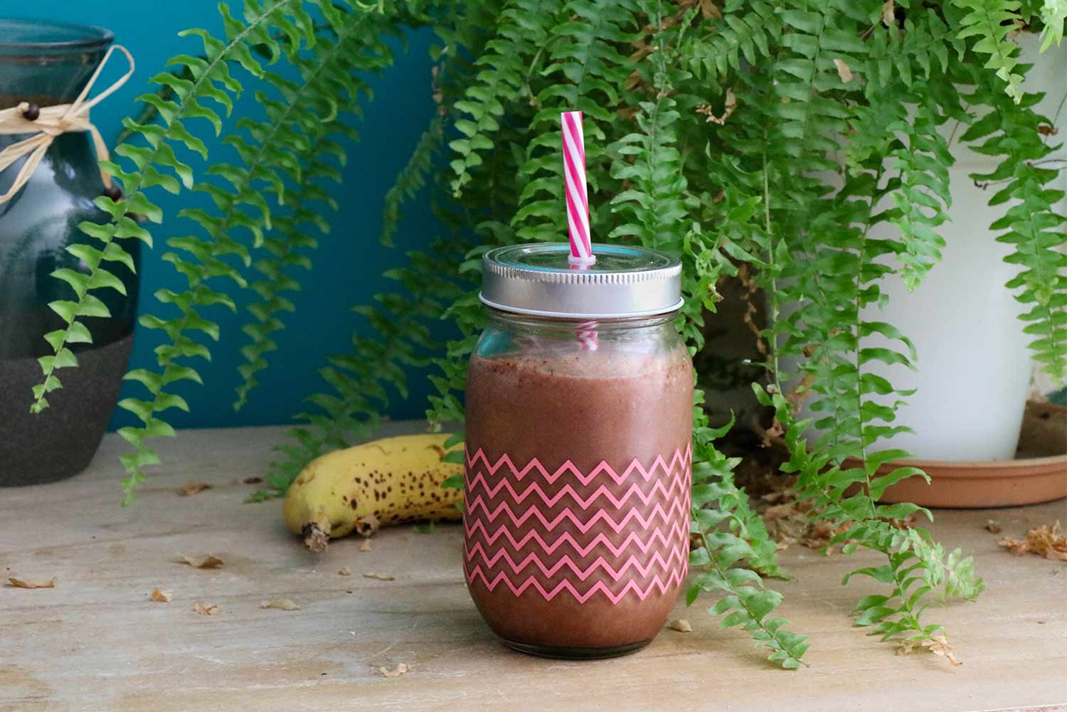 Recette de smoothie à la banane, noix de coco et au cacao