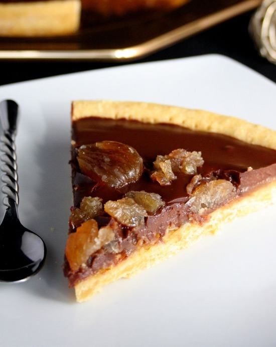 Recette de tarte au chocolat et aux marrons