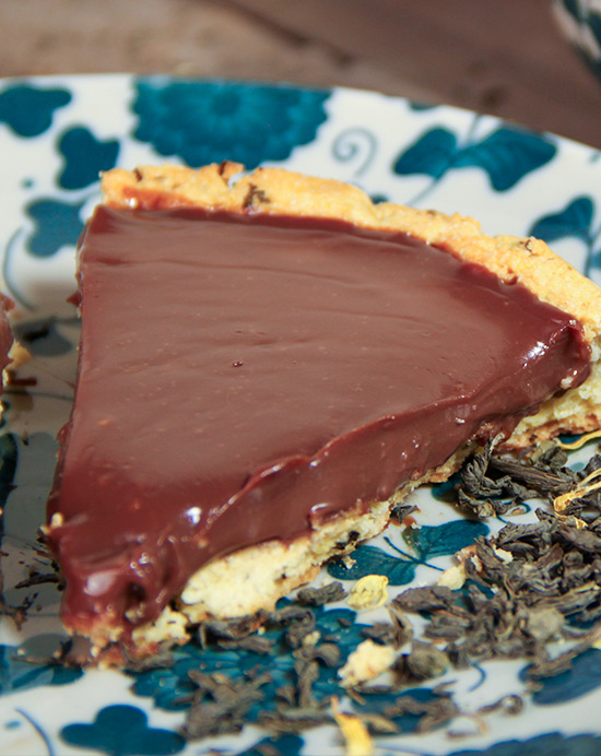 Recette de tarte au chocolat au lait et au earl grey