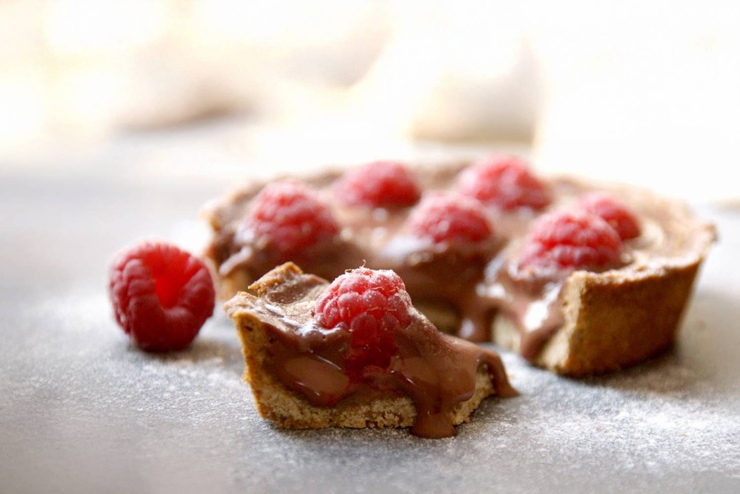 Recette de tarte au chocolat et aux framboises