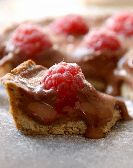 Recette de tarte au chocolat et aux framboises