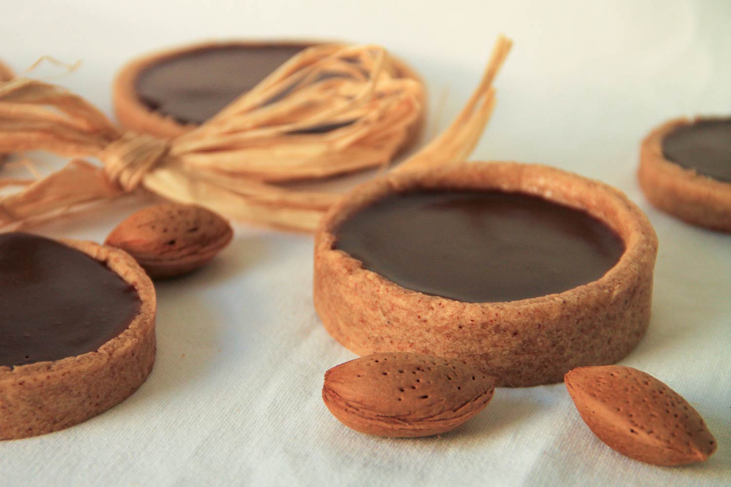 Recette de tartelettes au chocolat au lait et au lait d'amandes