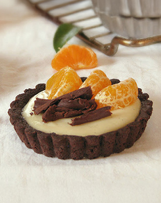 Recette de tartelettes au chocolat et aux clémentines