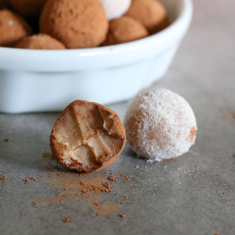 Recette de truffes au chocolat blanc et à la crème de marrons