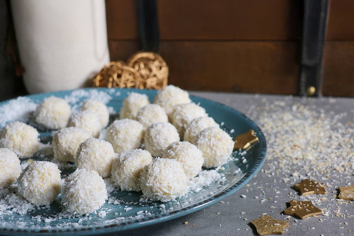 Recette de truffes au chocolat blanc et à la noix de coco