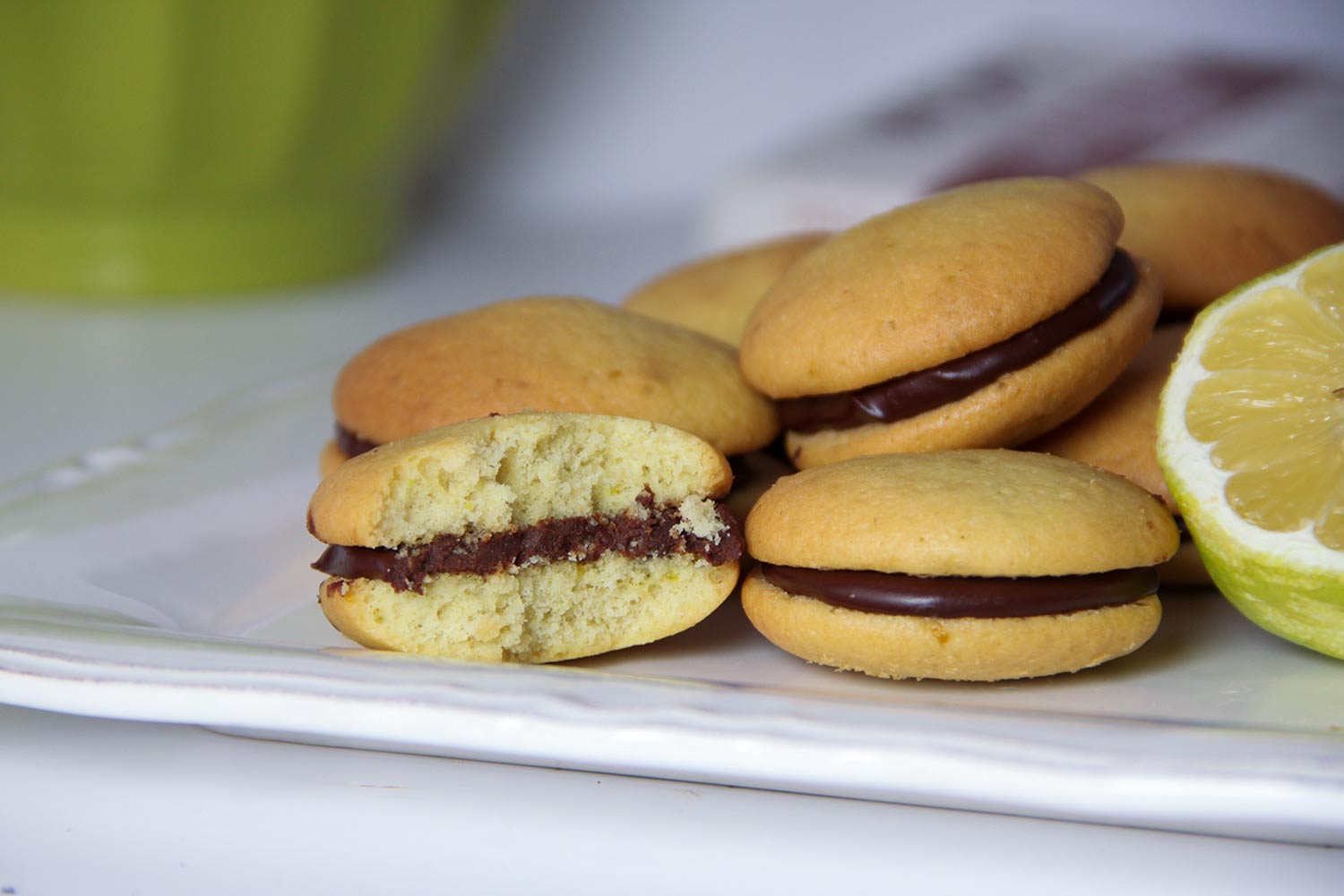 Recette de whoopies au chocolat noir et au citron