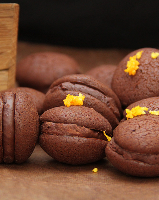 Recette de whoopies au chocolat et à l'orange