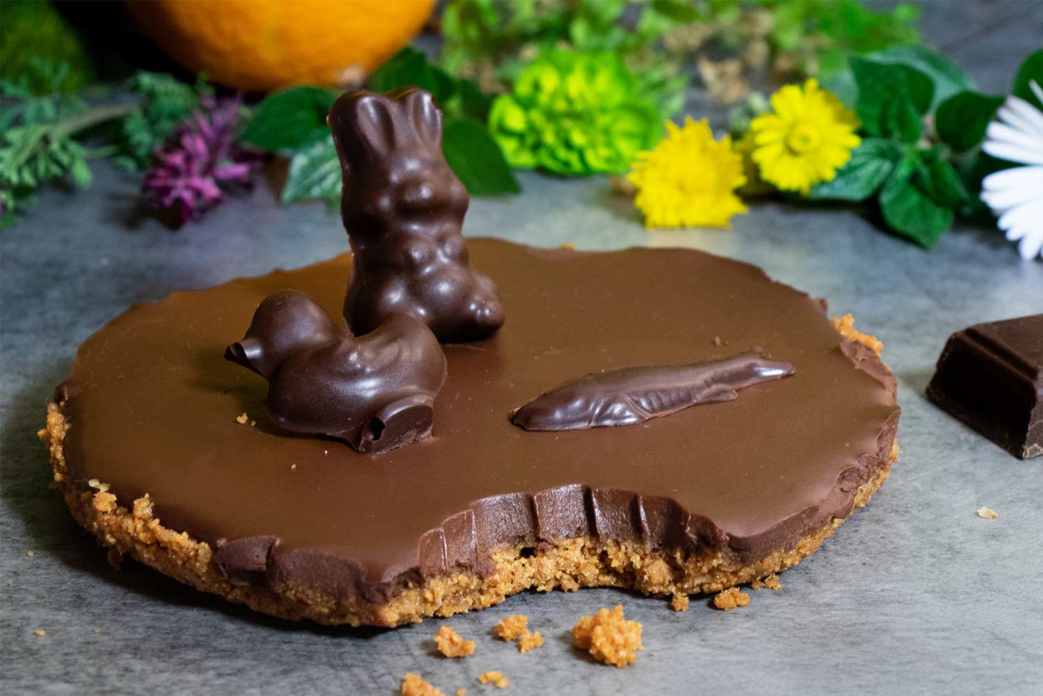 Tarte au chocolat noir sans cuisson