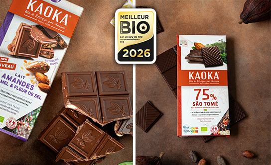 Tablettes Kaoka élues Meilleur Produit bio 2026