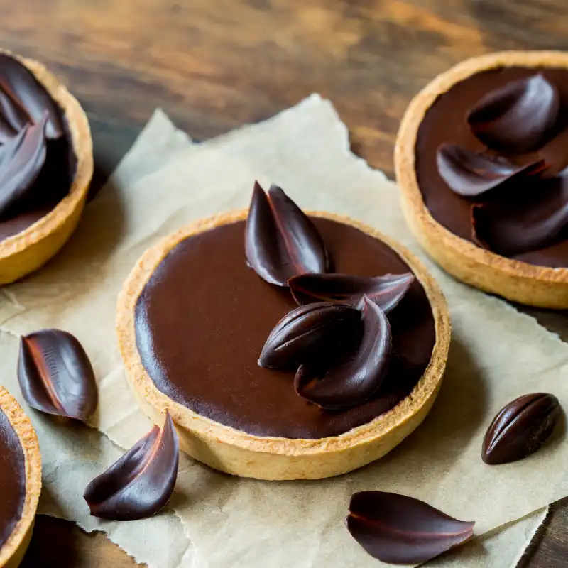 Recette de tartelettes vegan au chocolat noir