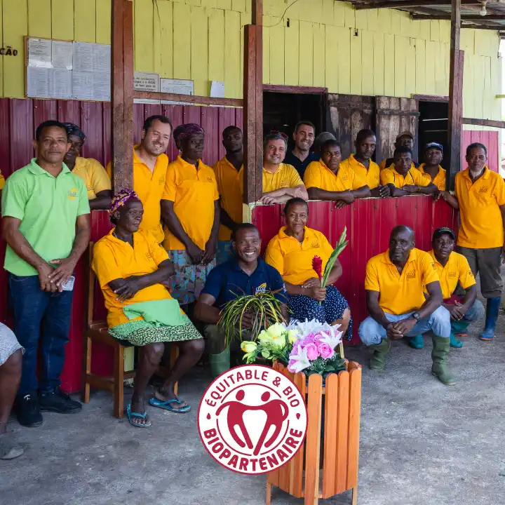 Des producteurs de cacao à Sao Tomé