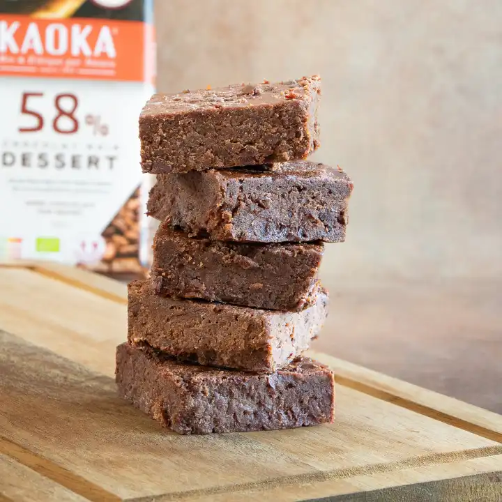 Un fondant au chocolat aux haricots rouges, recette sans gluten avec Kaoka